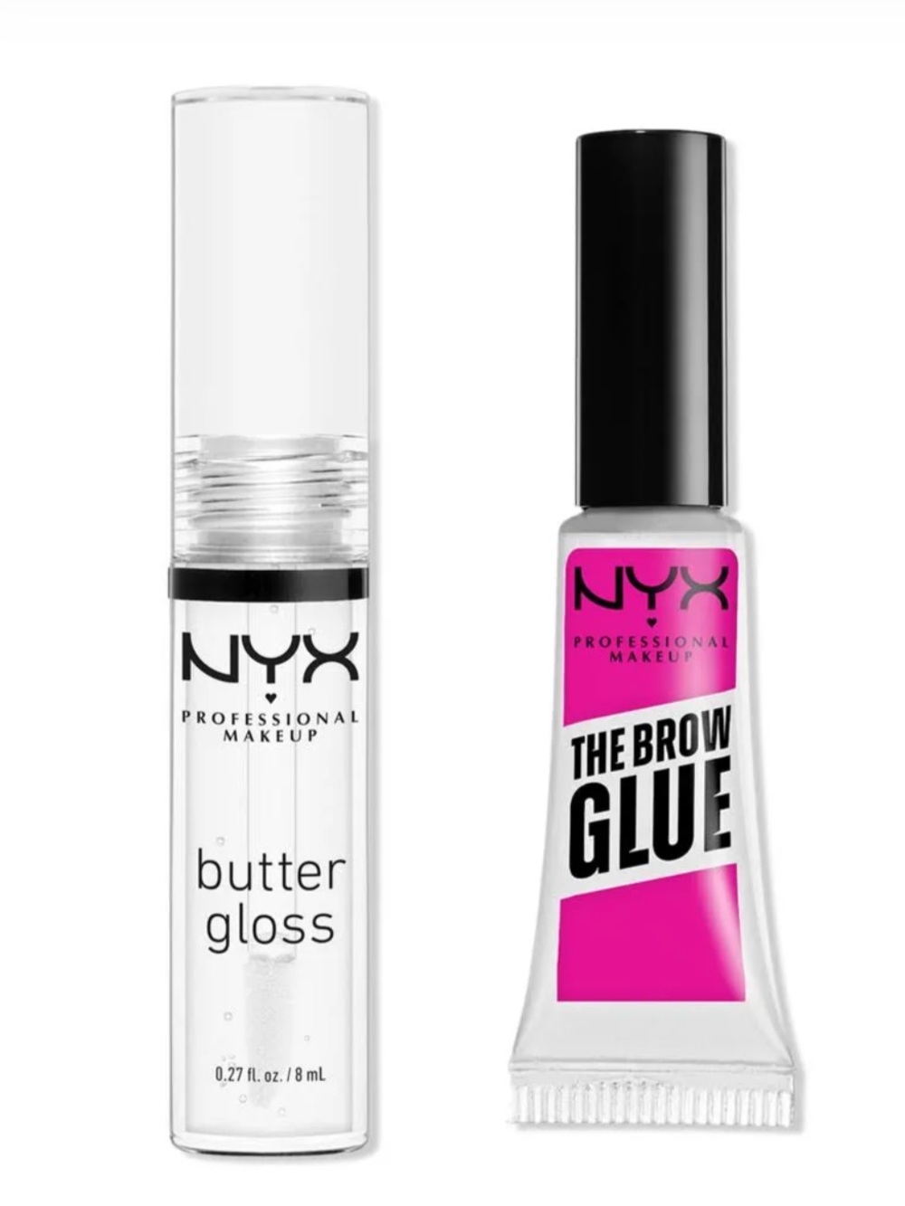 NYX BUTTER GLOSS & BROW GLUE DUO KIT 8ml/5g BRAND NEW IN BOX